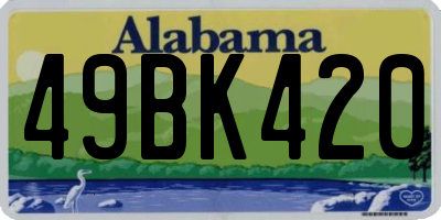AL license plate 49BK420