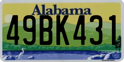 AL license plate 49BK431