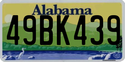 AL license plate 49BK439