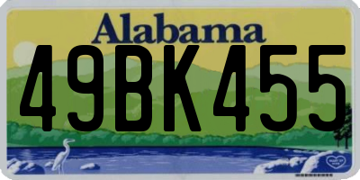 AL license plate 49BK455