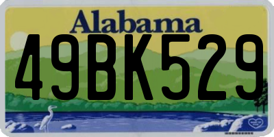 AL license plate 49BK529