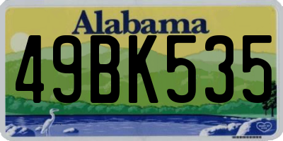 AL license plate 49BK535
