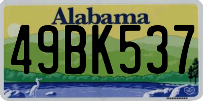AL license plate 49BK537
