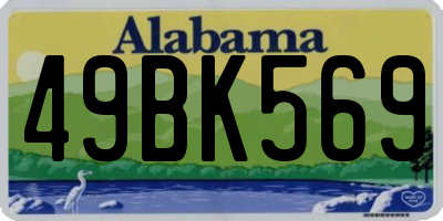 AL license plate 49BK569