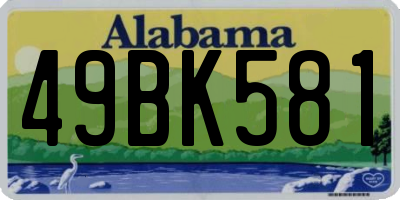 AL license plate 49BK581