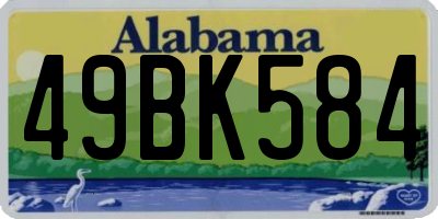 AL license plate 49BK584