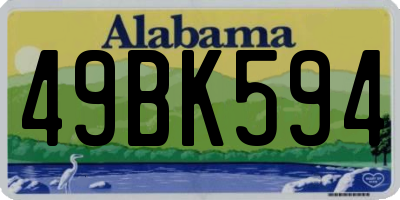 AL license plate 49BK594