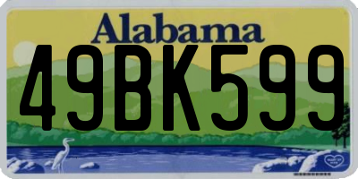 AL license plate 49BK599