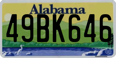 AL license plate 49BK646