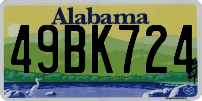 AL license plate 49BK724