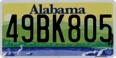 AL license plate 49BK805