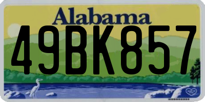 AL license plate 49BK857