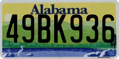 AL license plate 49BK936