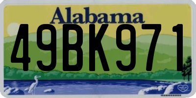 AL license plate 49BK971