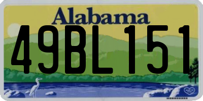 AL license plate 49BL151