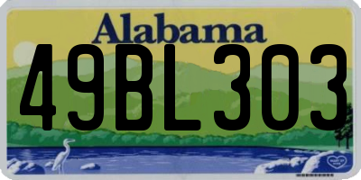 AL license plate 49BL303