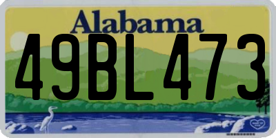 AL license plate 49BL473