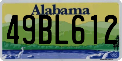 AL license plate 49BL612