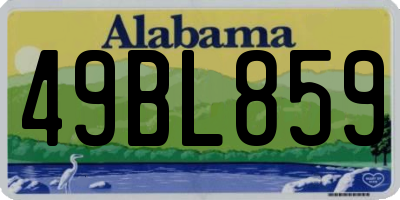 AL license plate 49BL859