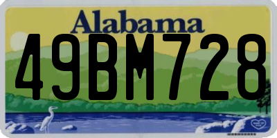 AL license plate 49BM728