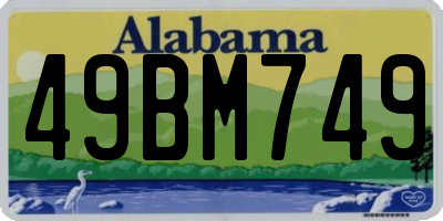 AL license plate 49BM749