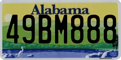 AL license plate 49BM888