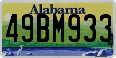 AL license plate 49BM933