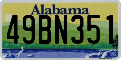 AL license plate 49BN351
