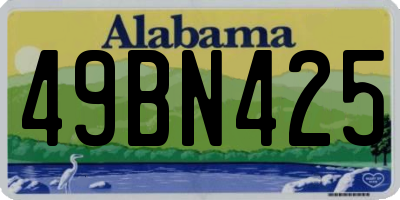 AL license plate 49BN425