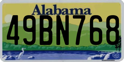 AL license plate 49BN768