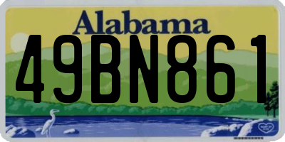AL license plate 49BN861