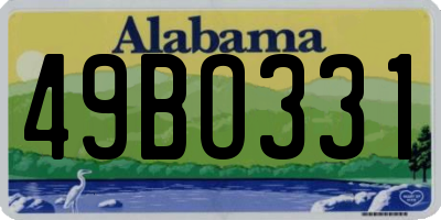 AL license plate 49BO331