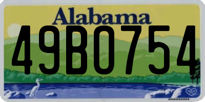 AL license plate 49BO754