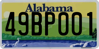 AL license plate 49BP001