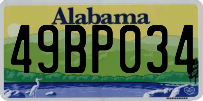 AL license plate 49BP034