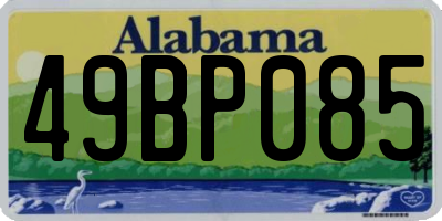 AL license plate 49BP085