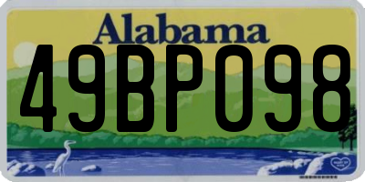 AL license plate 49BP098