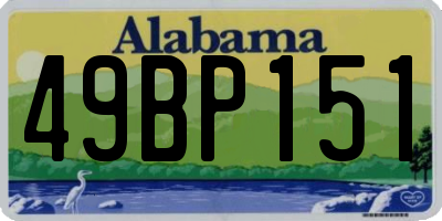 AL license plate 49BP151