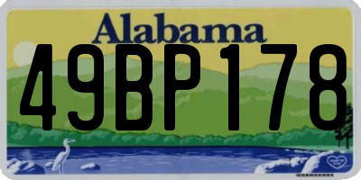AL license plate 49BP178