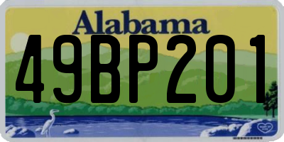 AL license plate 49BP201