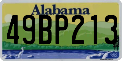AL license plate 49BP213