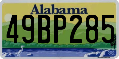 AL license plate 49BP285
