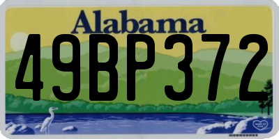 AL license plate 49BP372