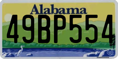 AL license plate 49BP554