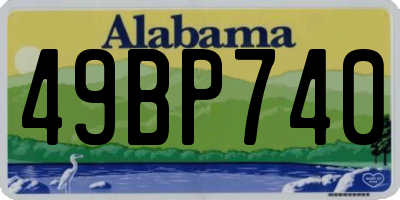 AL license plate 49BP740