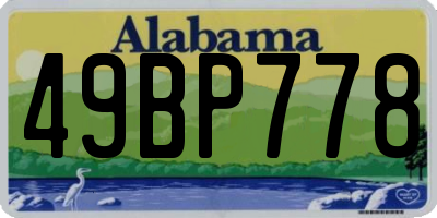 AL license plate 49BP778