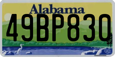 AL license plate 49BP830