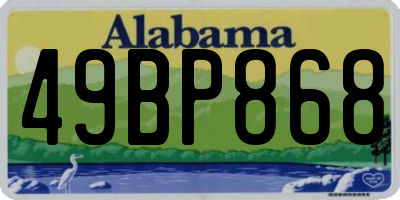 AL license plate 49BP868