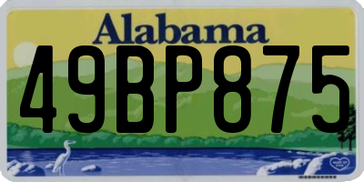 AL license plate 49BP875