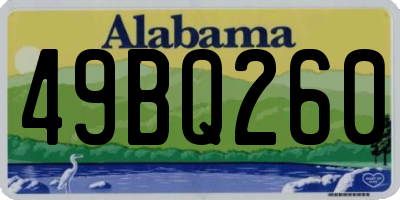 AL license plate 49BQ260